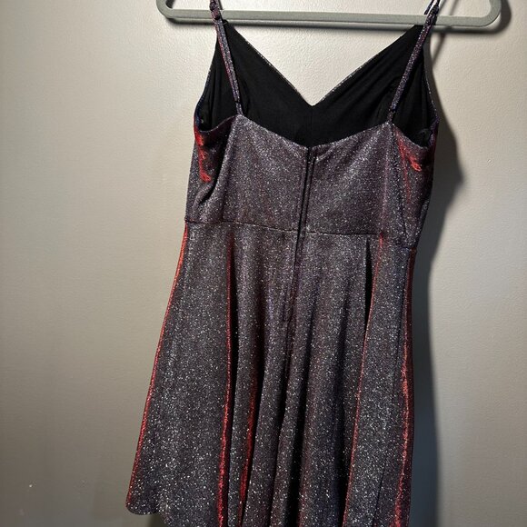 Sparkly Cocktail Dress with Spaghetti Straps- City Studio, Size 11/M - Picture 3 of 4